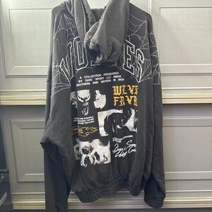 Darc Sport x Venom Bold Gray and Yellow Graphic Sweater